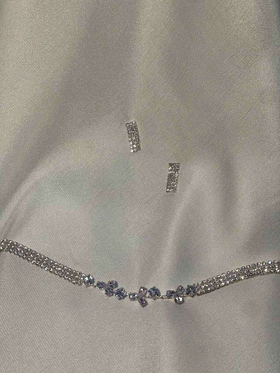 Chamak Phool Set silver (meharbano collection)