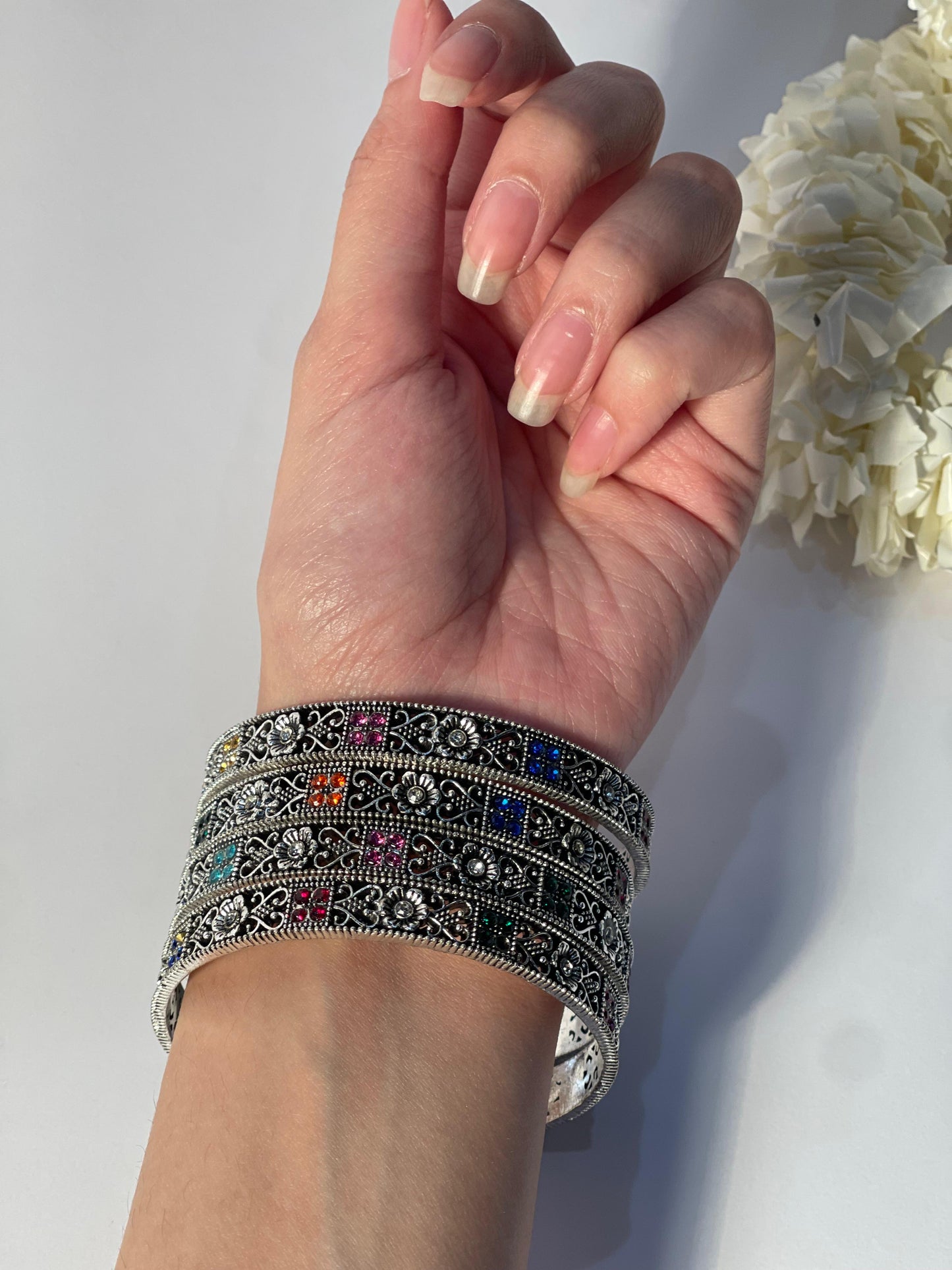 Karra- antique silver and multi