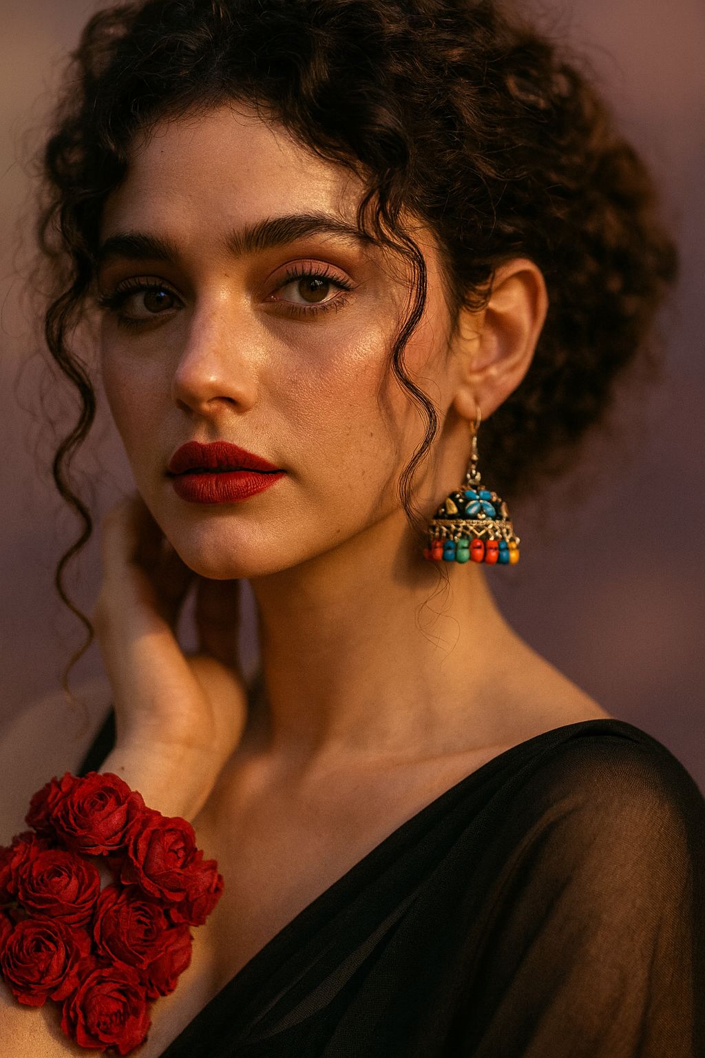 Char Pati Phool Jhumka-multi(Noor-Bano-Collection)