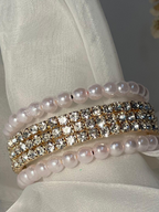 kids bangle/bracelet pearl and beads Gold (baharbano collection)