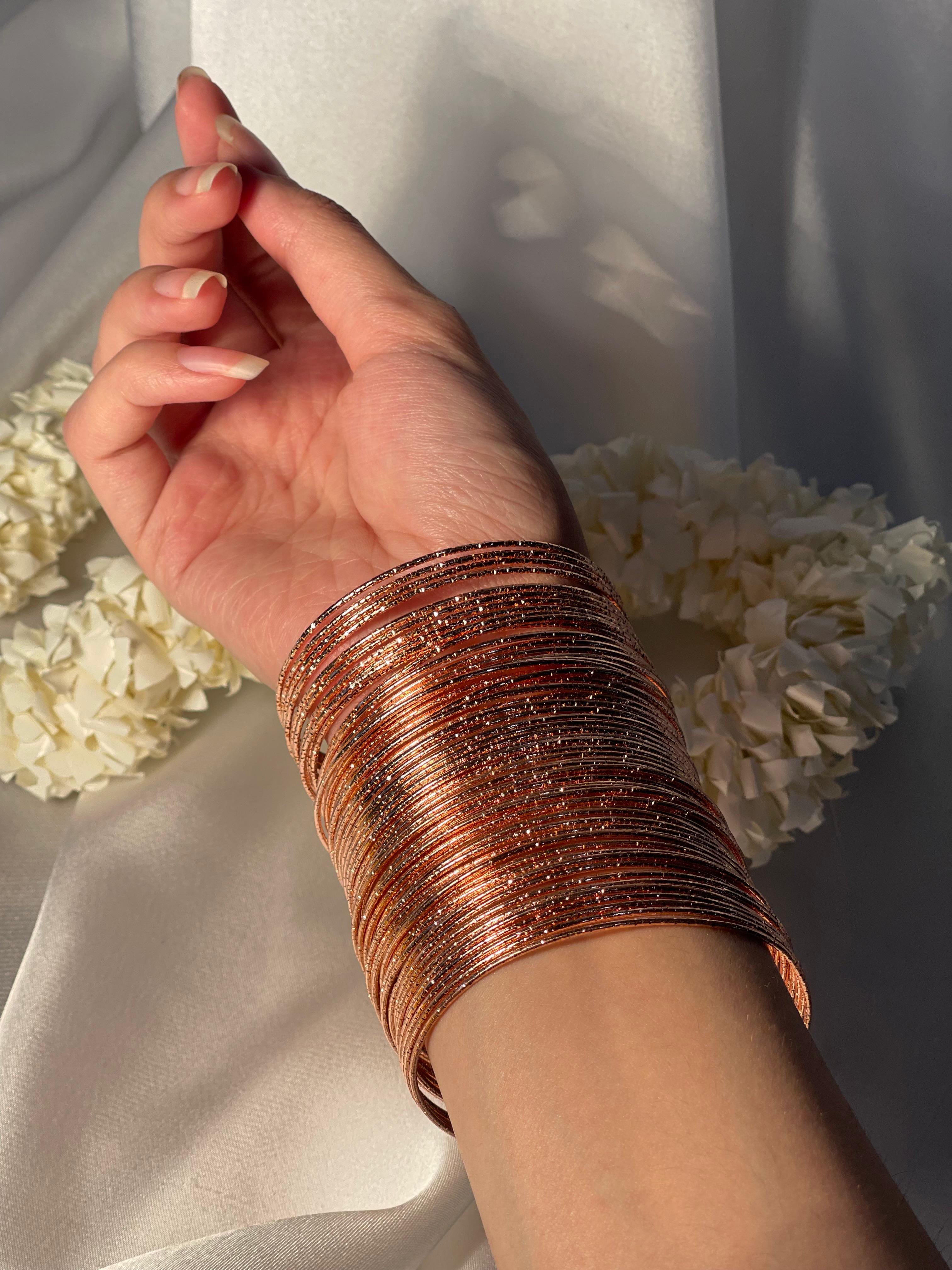 Rose Gold Bangles (30 Pieces)
