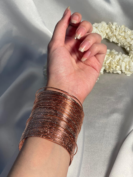 Rose Gold Bangles (30 Pieces)