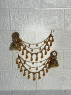 Gol Phool 3 lari saharay gold and brown(baharbano collection)