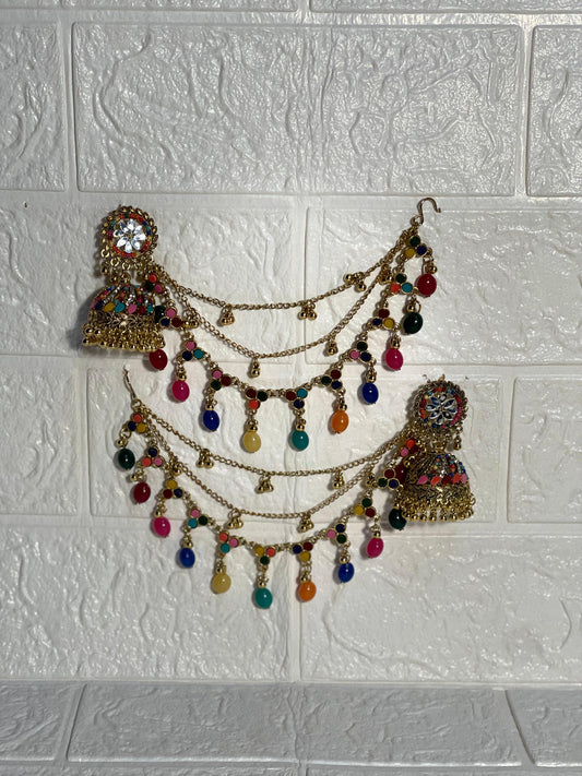 Gol Phool 3 lari saharay gold and multi (baharbano collection)