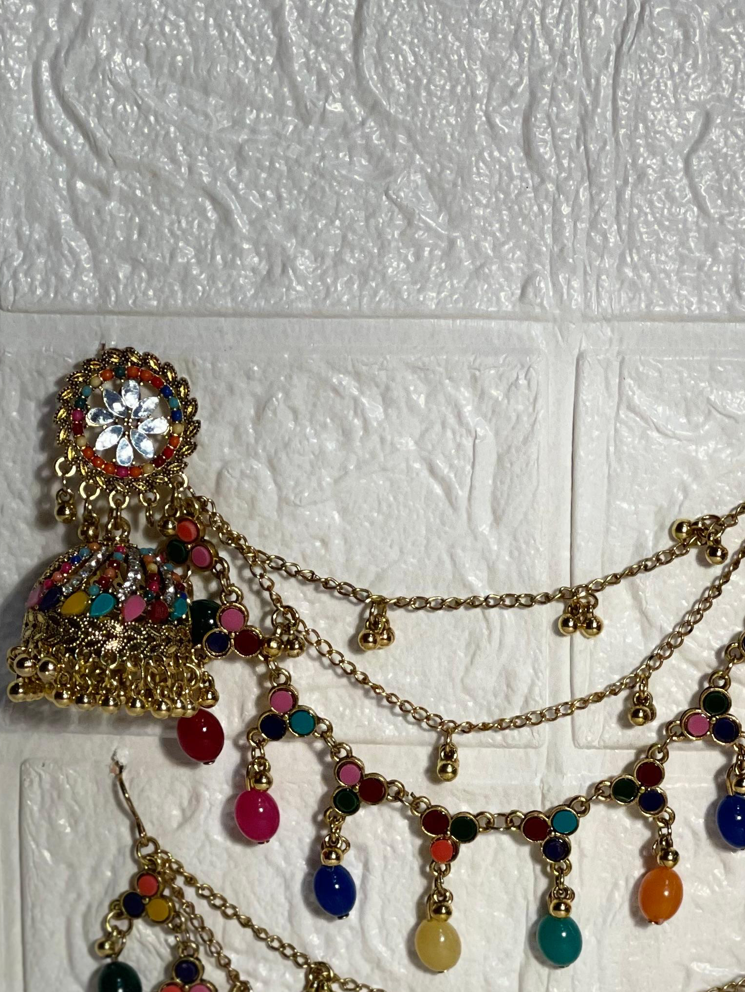 Gol Phool 3 lari saharay gold and multi (baharbano collection)