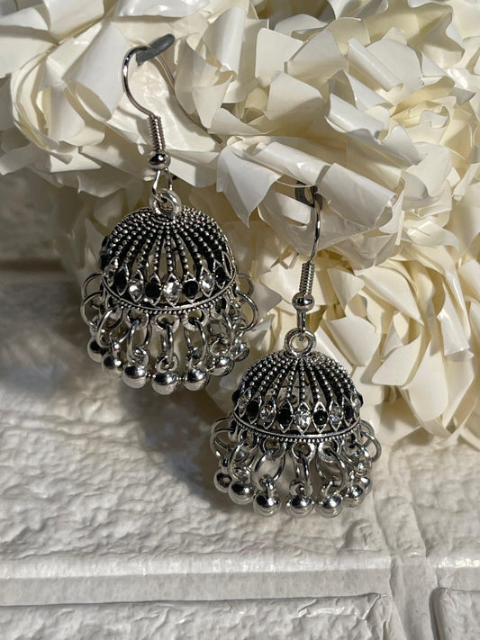 Mini chandi with silver and black beads-sheharbano collection