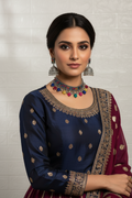Chakoor chandi Set-multi beads(baharbano Collection)