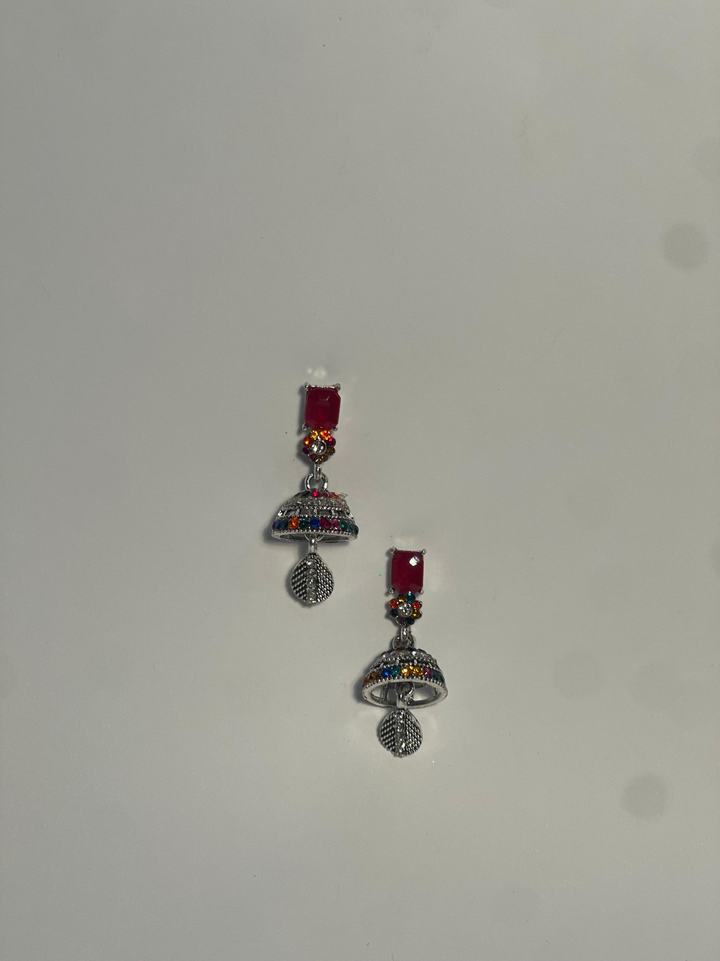 Aik patla latkan with stone red and multi- (Baharbano)