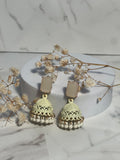 one stone matt jhumki beige (Mahbano)