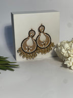 Ghungroo earrings gold and black(Mahbano)