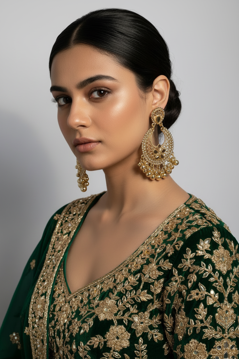 Ghungroo earrings copper(Mahbano)