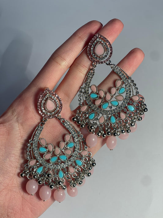 half moon paisley pink and silver (Mahbano)