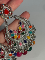 half moon paisley multi and silver (Mahbano)