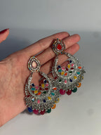 half moon paisley multi and silver (Mahbano)