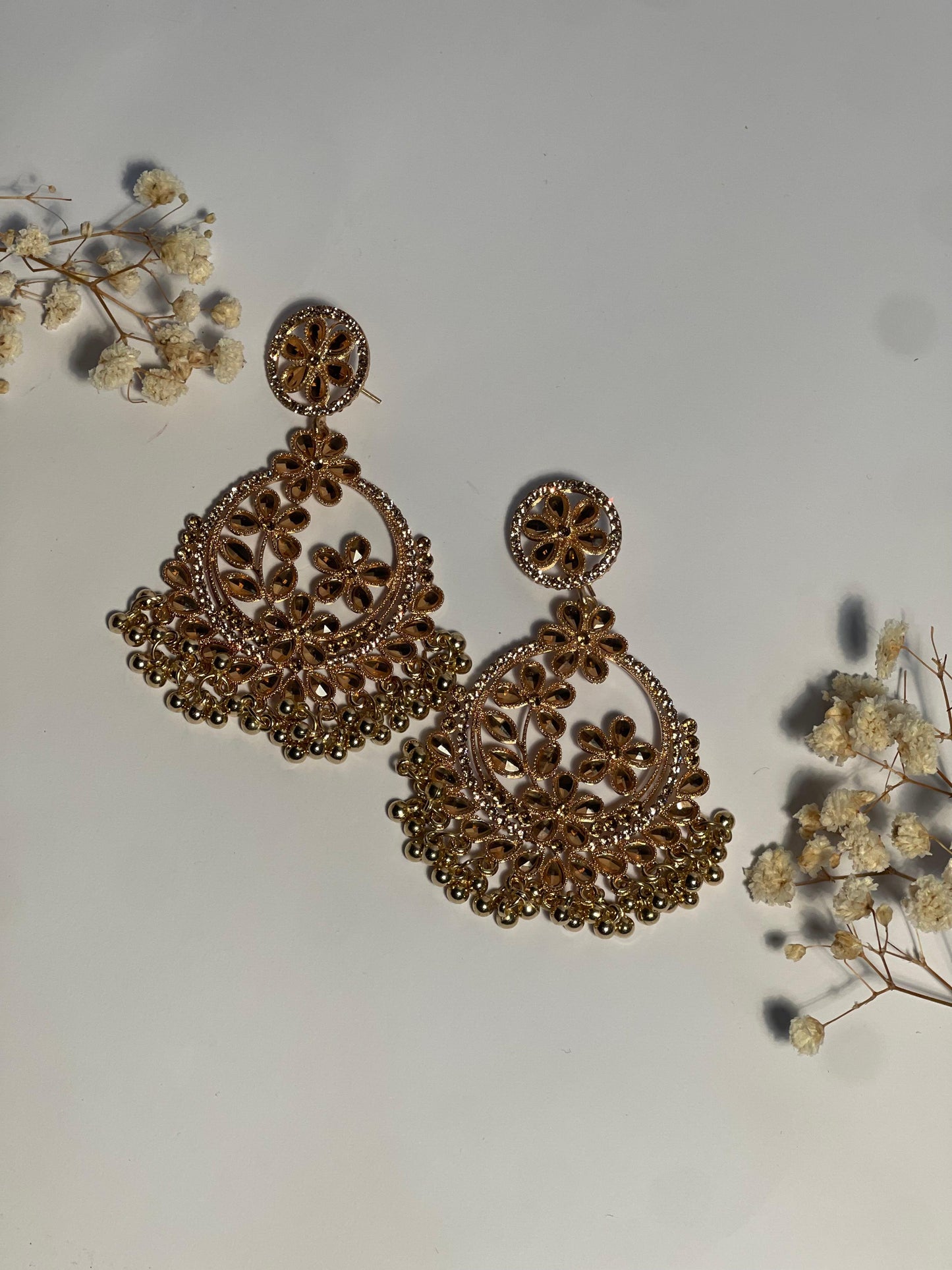 Phool Earring rose gold(Mahbano)