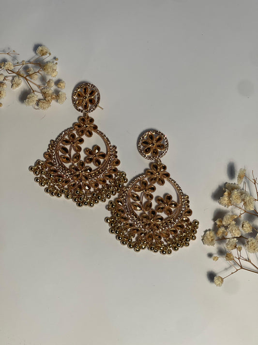 Phool Earring rose gold(Mahbano)
