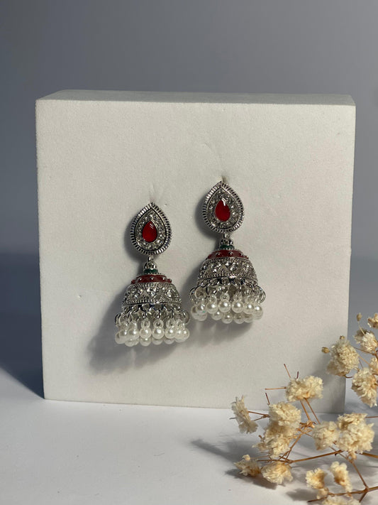 Patta Jhumki maroon and green(Mahbano)