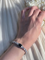 Gem Stone Bracelet black rectangle (Mahbano)
