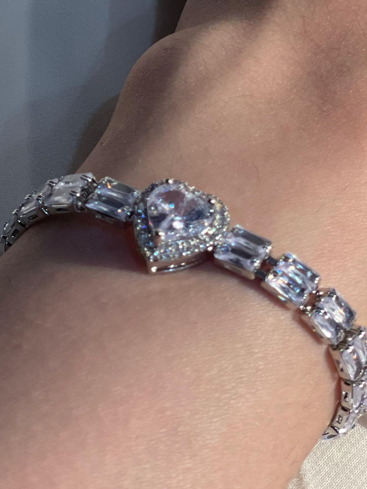 Gem Stone Bracelet crystal heart(Mahbano)