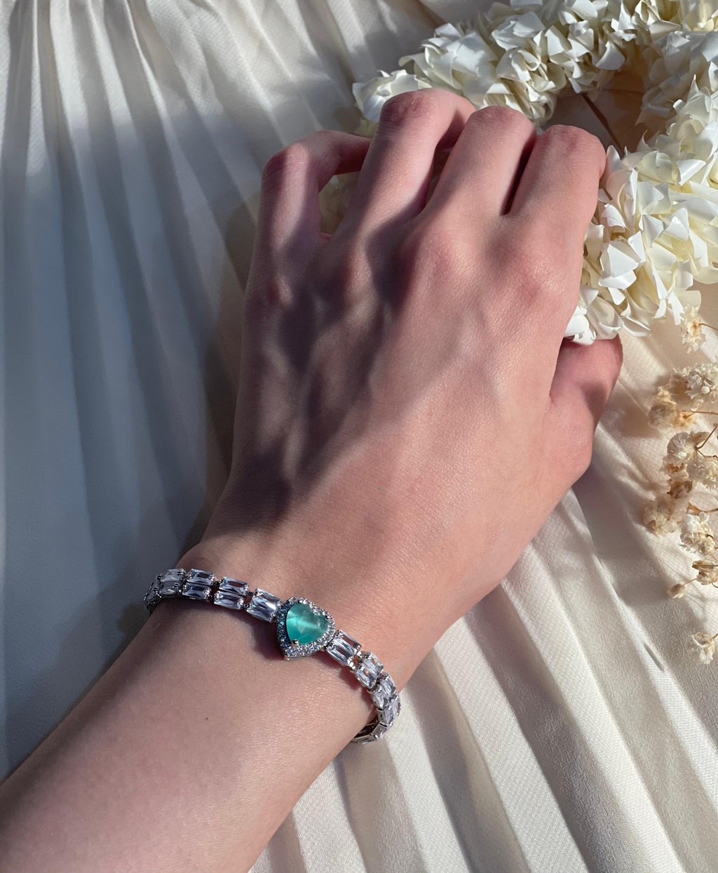 Gem Stone Bracelet turquoise heart(Mahbano)