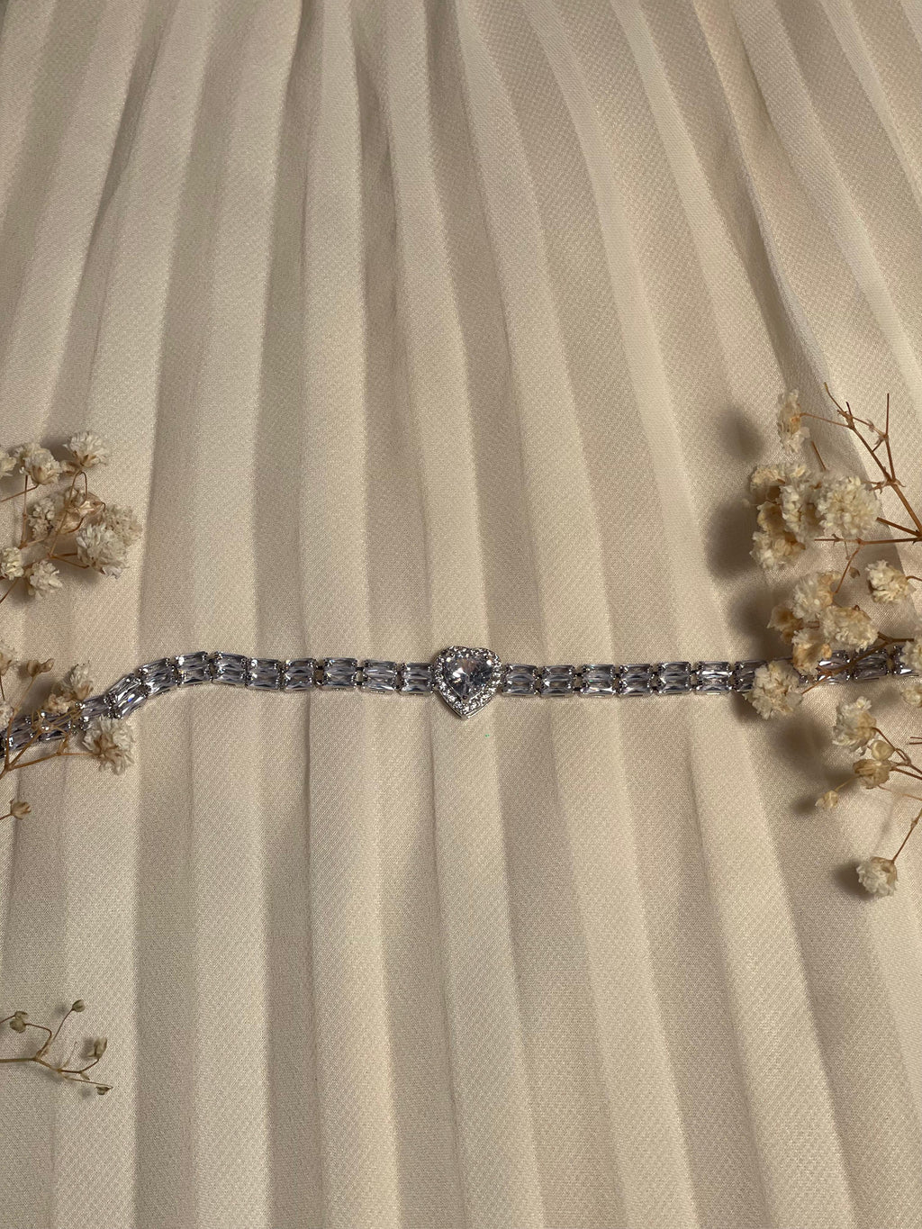 Gem Stone Bracelet crystal heart(Mahbano)
