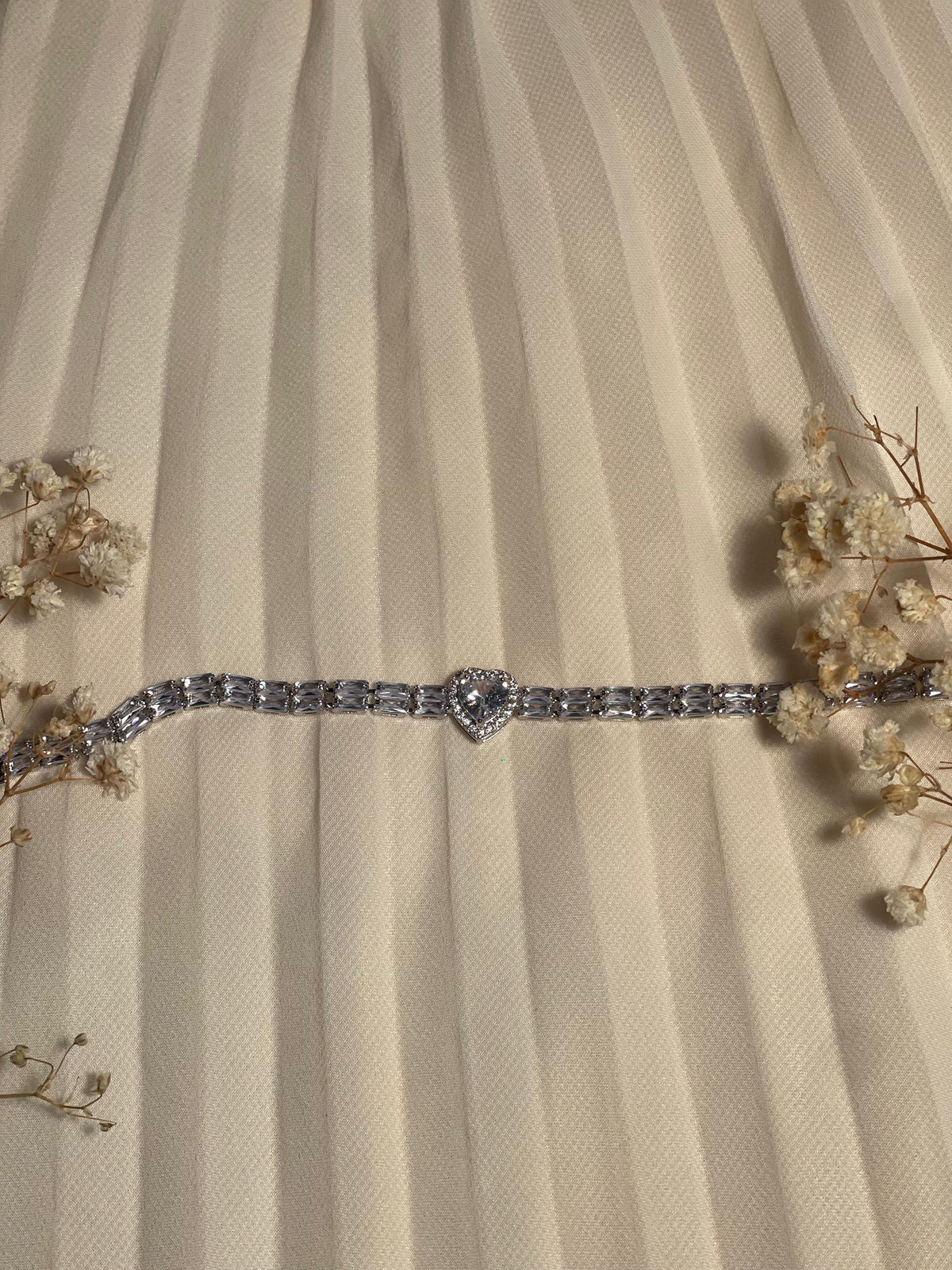 Gem Stone Bracelet crystal heart(Mahbano)