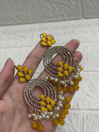 6 Ringlets earring yellow(Sheharbano)