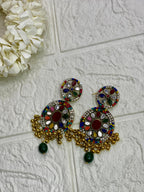 Fatima earring multi and gold(Sheharbano)