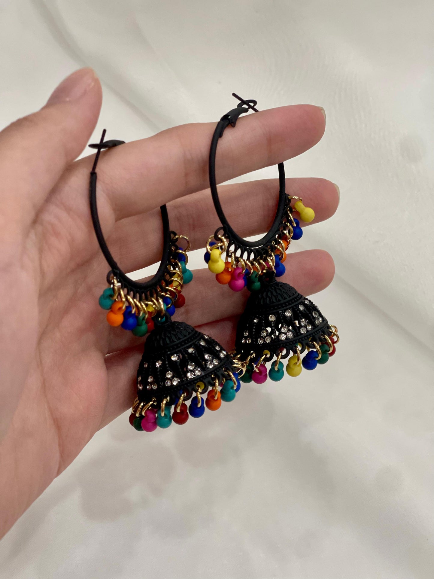 Dazzling Banobali matt black with multi beads(Sheharbano)