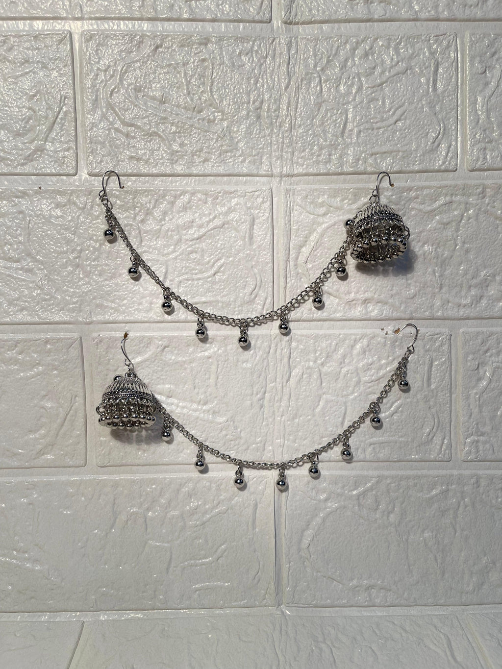 Aik Lari dotted saharay silver (Zartabbano)