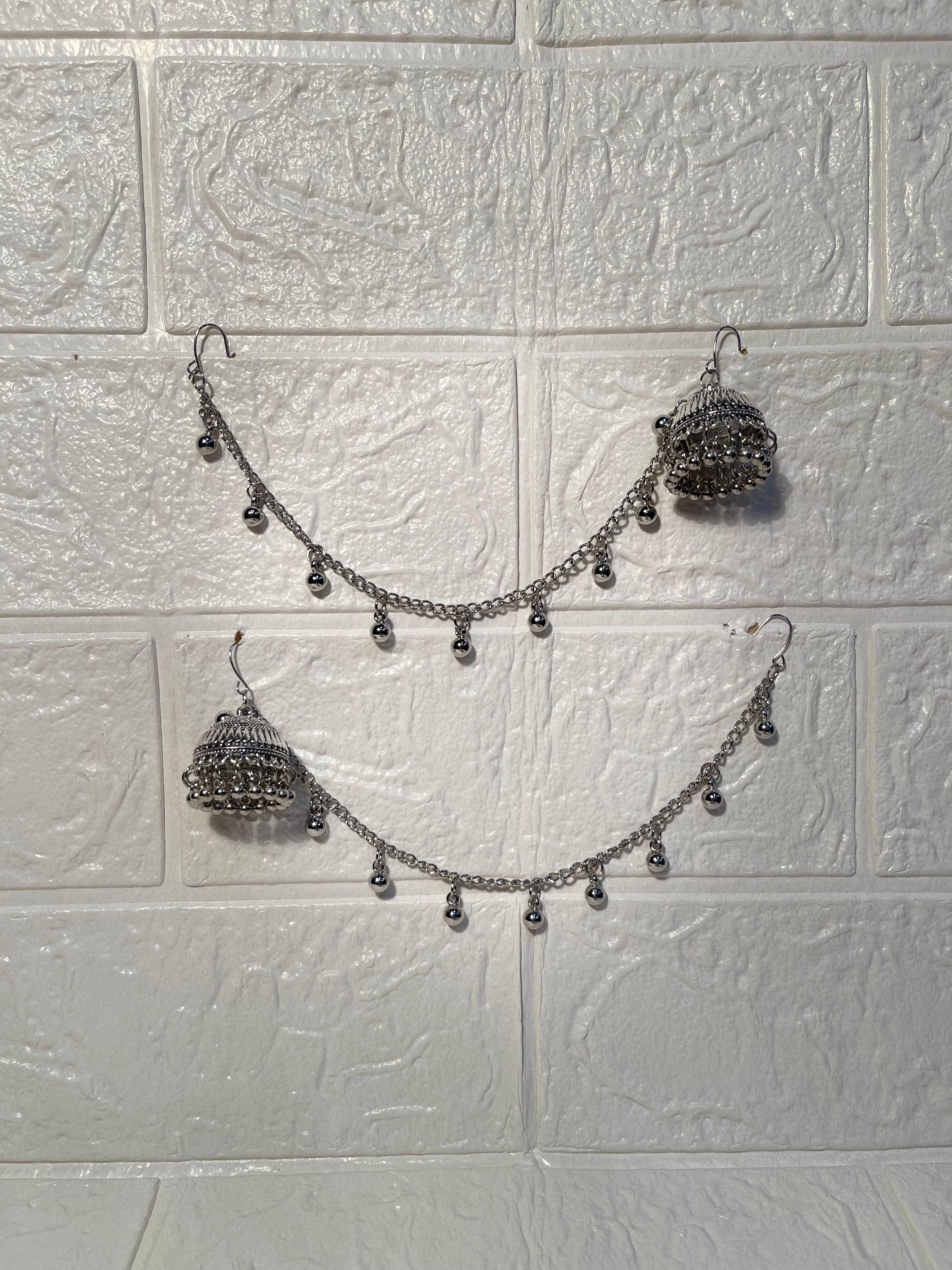 Aik Lari dotted saharay silver (Zartabbano)