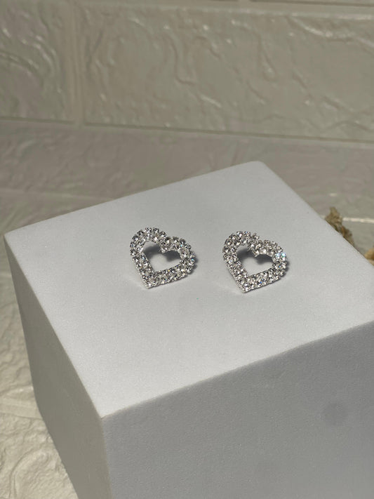 Hearts silver Earrings (Zartabbano)