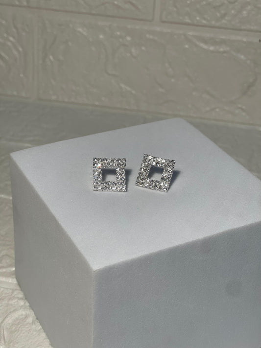 Square silver Earrings (Zartabbano)