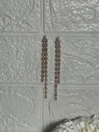 Double gem earrings-gold(Mahnoorbano)