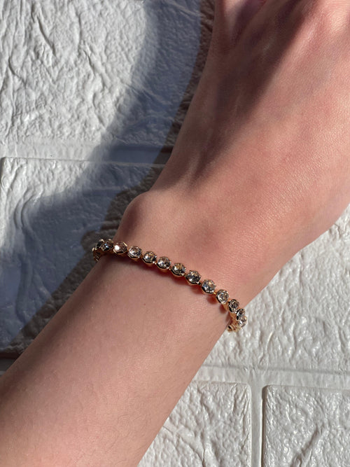 Beaded Prism bracelet-gold (Mahnoorbano)