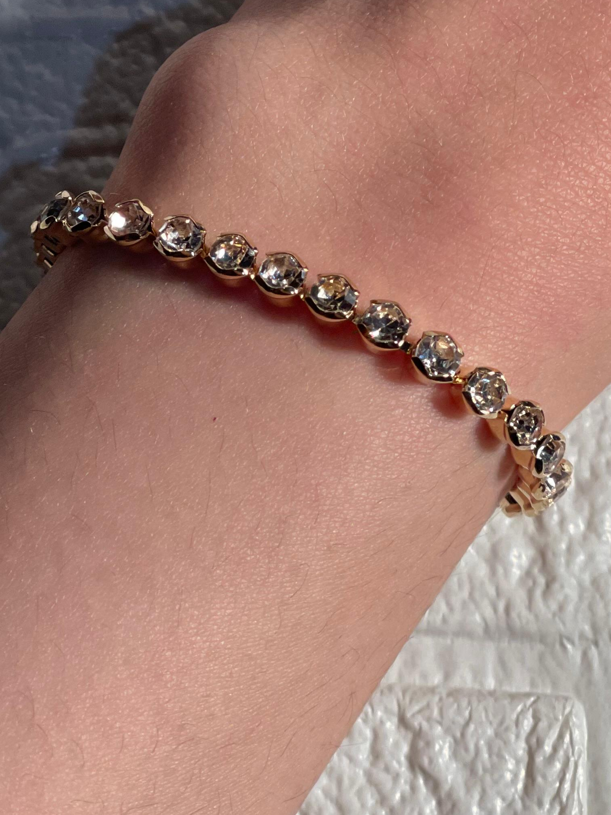 Beaded Prism bracelet-gold (Mahnoorbano)