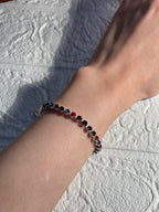 Beaded Prism bracelet silver and multi-(Mahnoorbano)