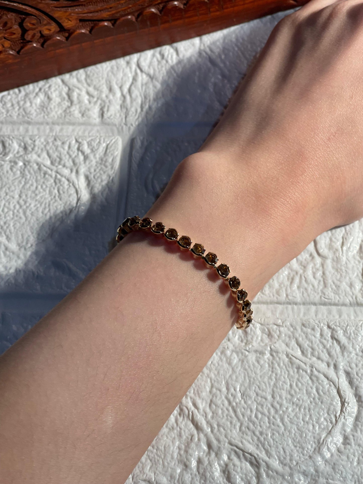 Beaded Prism bracelet-copper(Mahnoorbano)