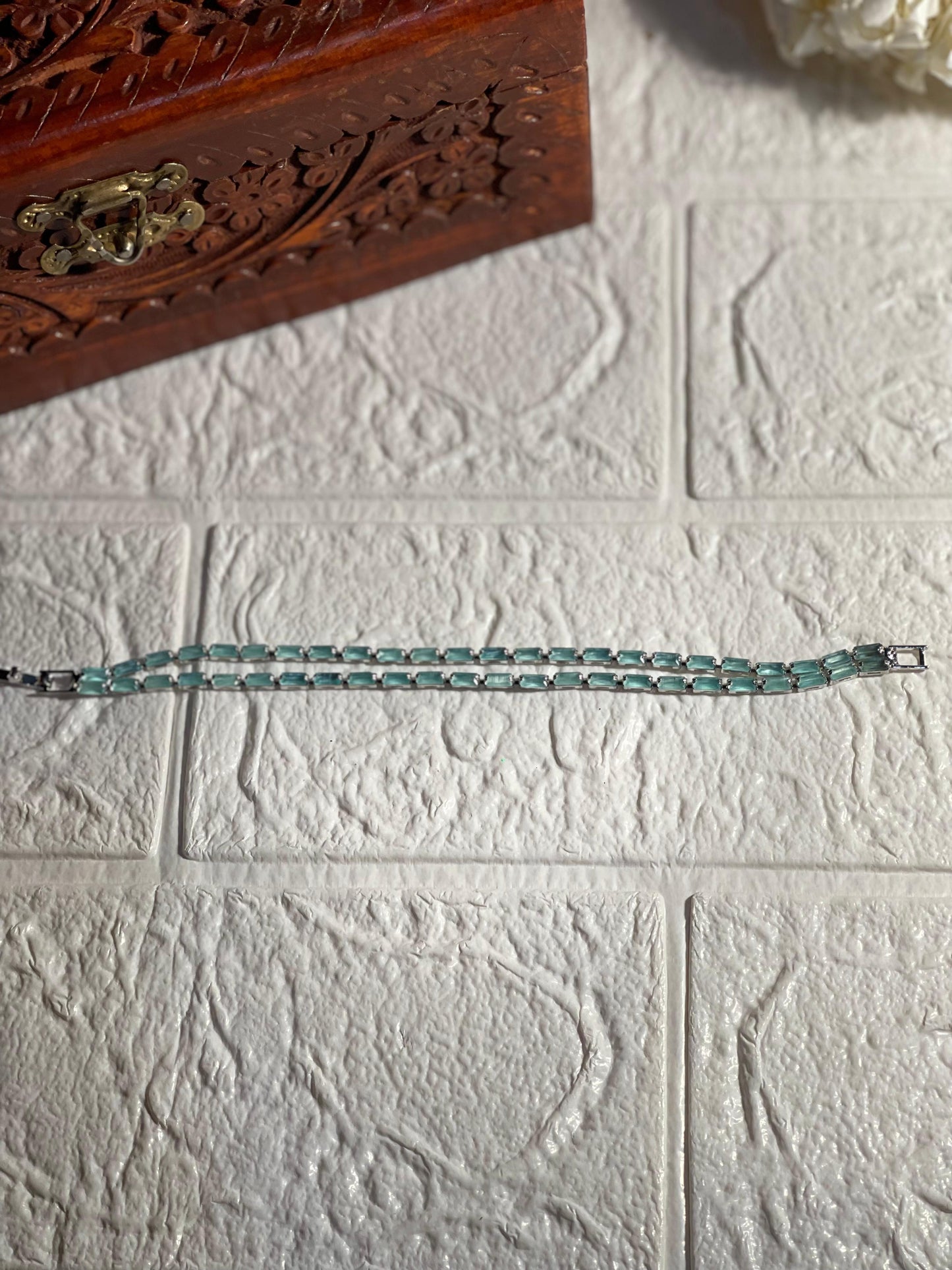 Double Gem bracelet turquoise (Mahnoorbano)