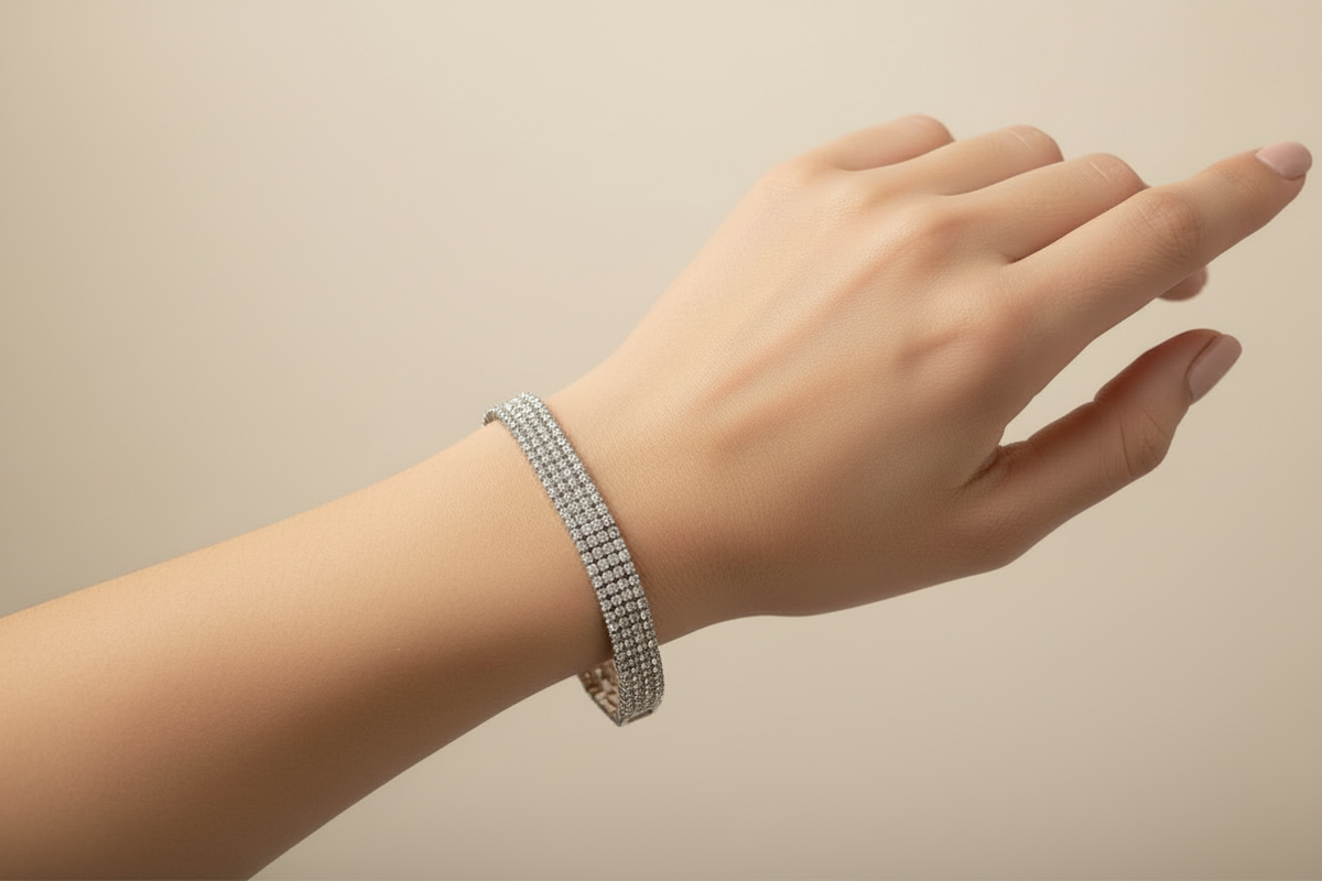 Shimmer bracelet silver(Mahnoorbano)