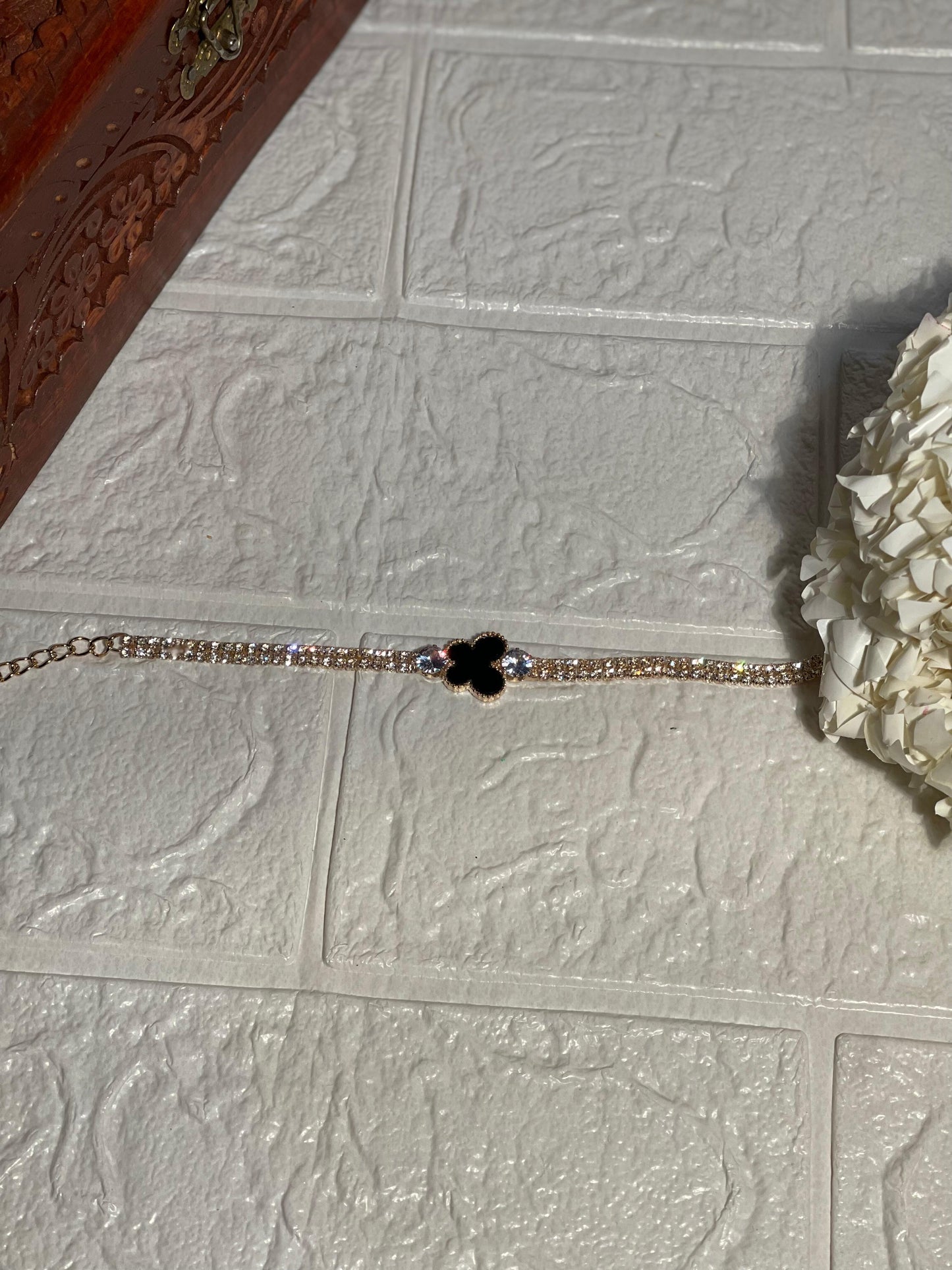 butterfly bracelet black and gold(Mahnoorbano)