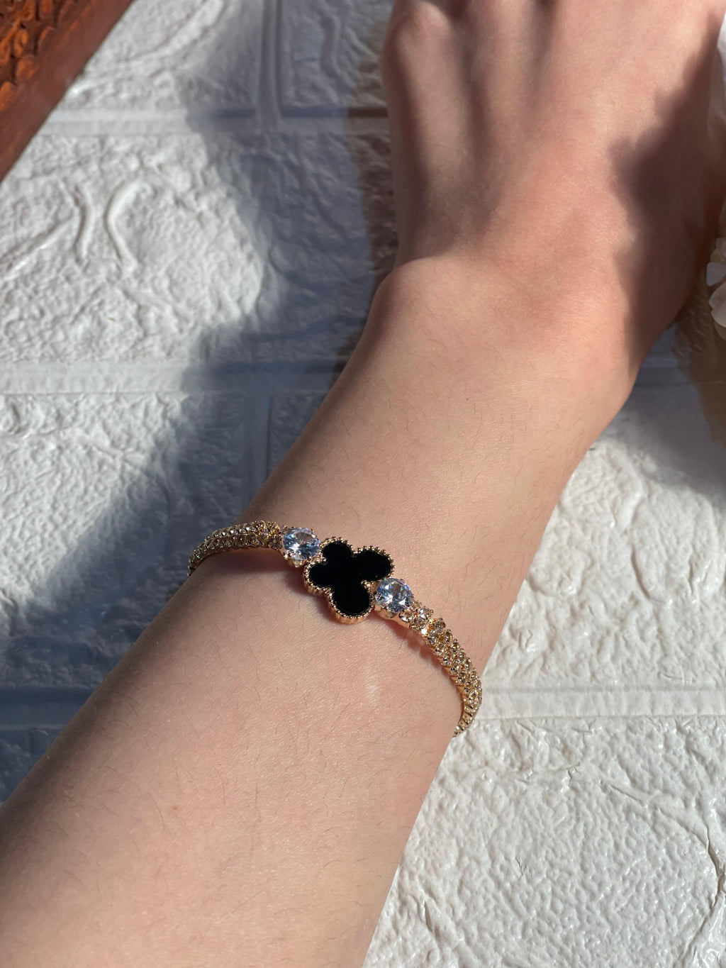butterfly bracelet black and gold(Mahnoorbano)