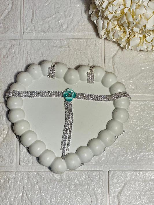 Turquoise Flower Set (Mahnoorbano)