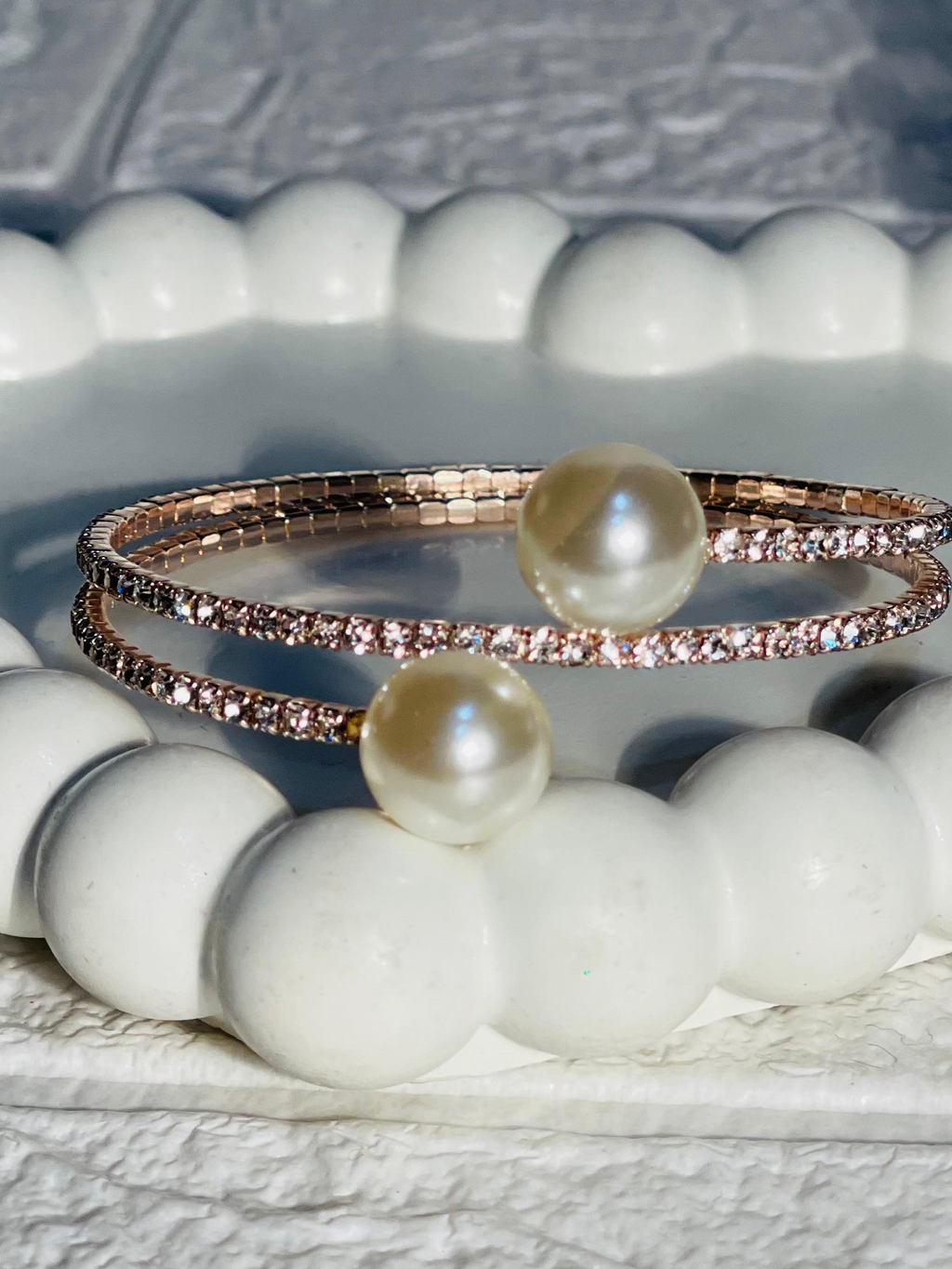 Pearl bracelet kids rose gold (Mahnoorbano)