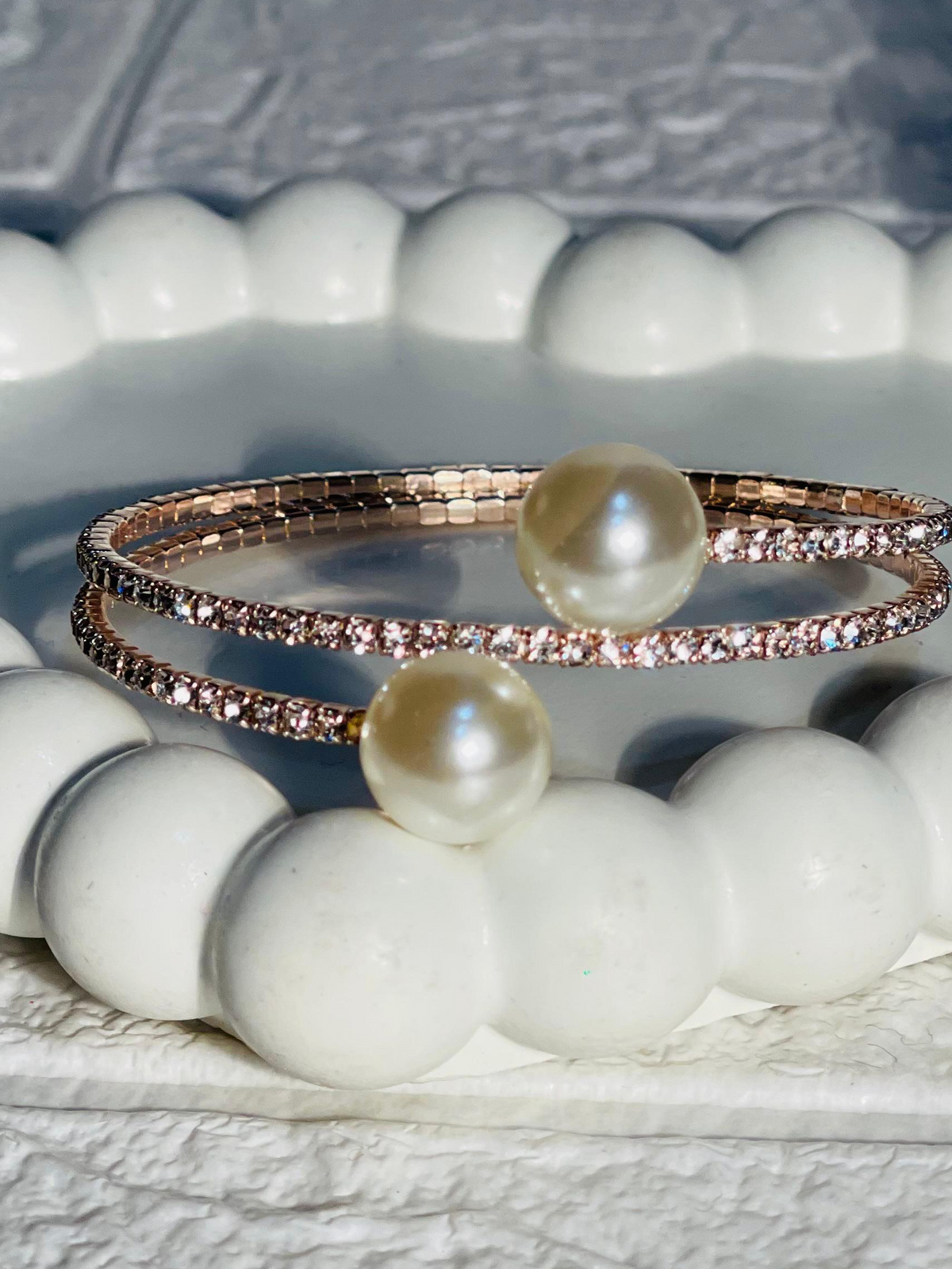 Pearl bracelet kids rose gold (Mahnoorbano)