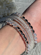 Bedazzled bangle set-black(Mahnoorbano)