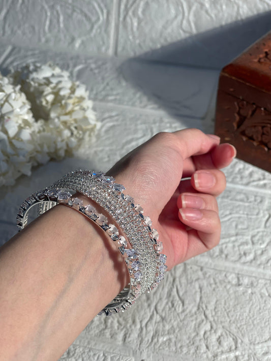 Bedazzled bangle set- pink(Mahnoorbano)