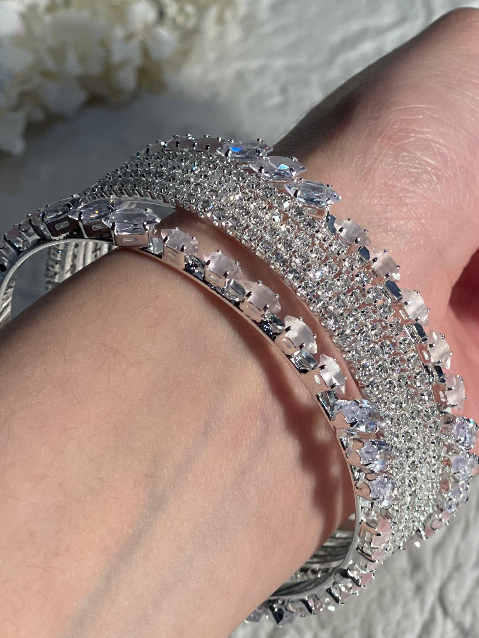 Bedazzled bangle set- pink(Mahnoorbano)