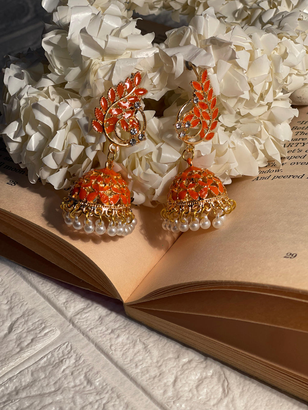 Booti bali orange-(Mahnoorbano)