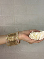 Shimmering Gold & Stone bangle Set